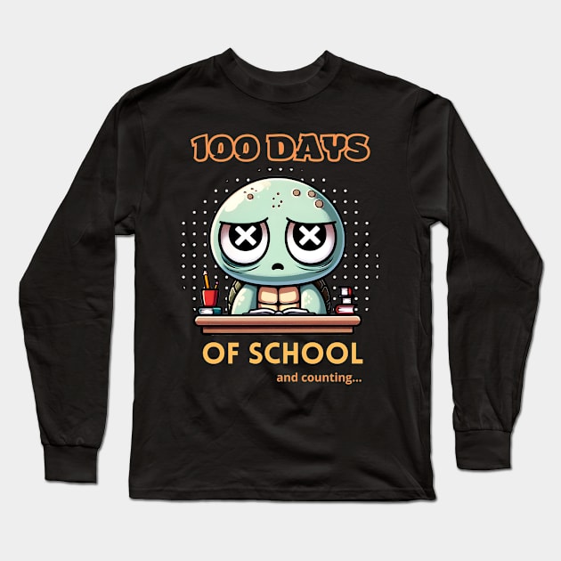 Survived 100 Days of School Tee Long Sleeve T-Shirt by Ingridpd